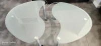 Te koop mooie salon tafel van melkglas Te koop mooie salon tafel van melkglas