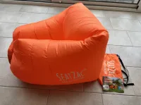 Nieuwe Sunny Orange SeatZac lucht gevuld oranje zitzak Nieuwe Sunny Orange SeatZac lucht gevuld oranje zitzak