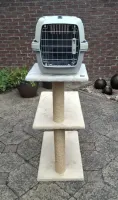 Stijlvolle reismand of vervoersbox met kussen voor de kat
